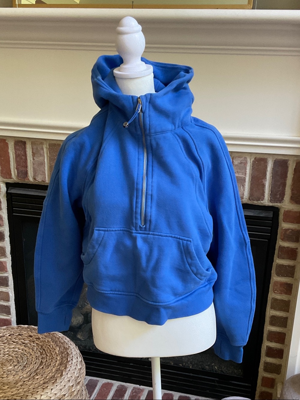 Lululemon Scuba oversized half zip hoodie in cobalt blue